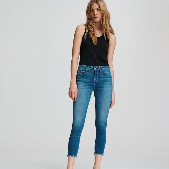 rag & bone New York Cate Mid Rise Ankle Skinny Medium Wash Denim Size 24 - Picture 3 of 16